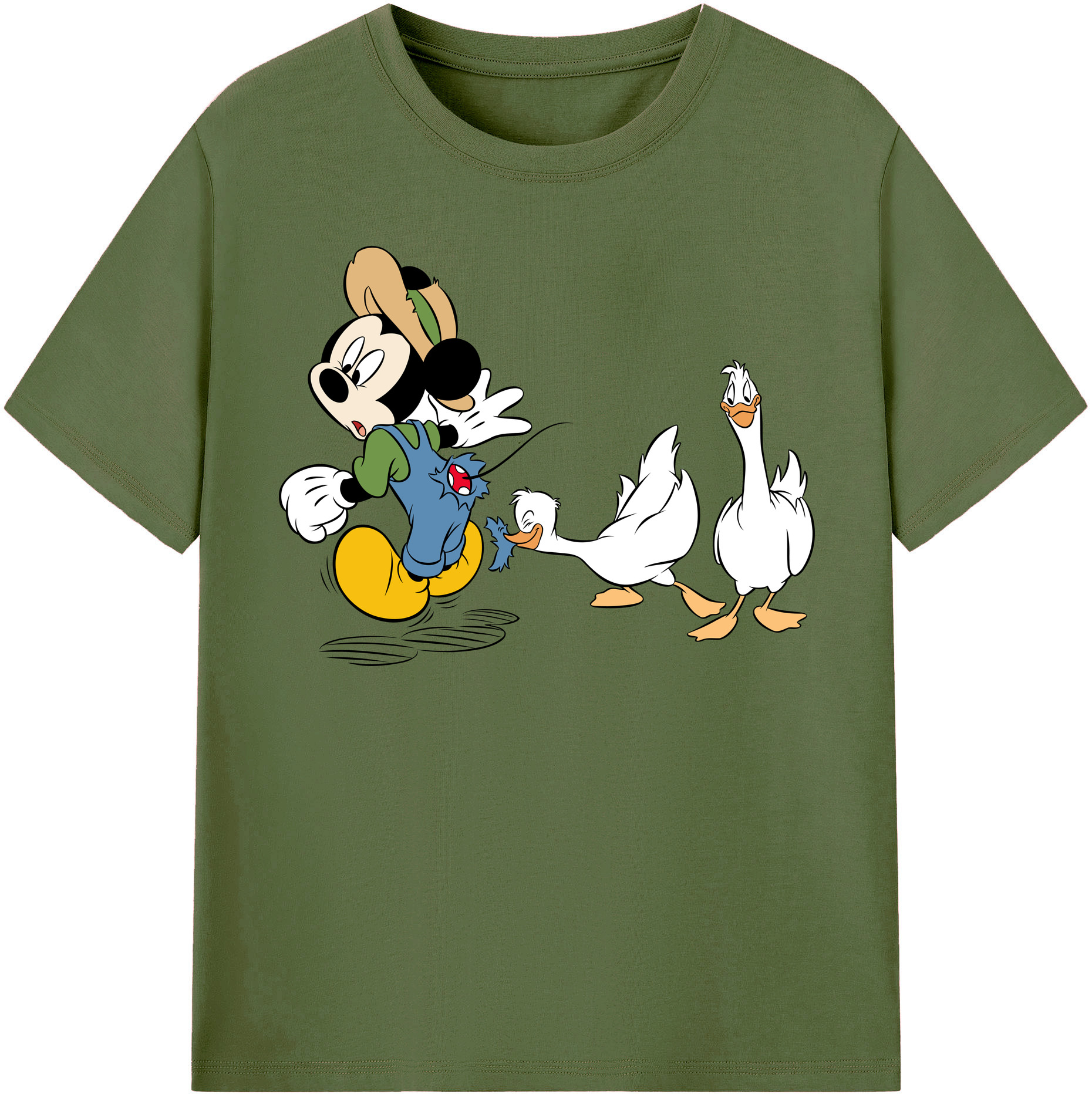 （画像用） ミッキーマウス Mickey Mouse 綿100％半袖Tシャツ（フロントプリント）